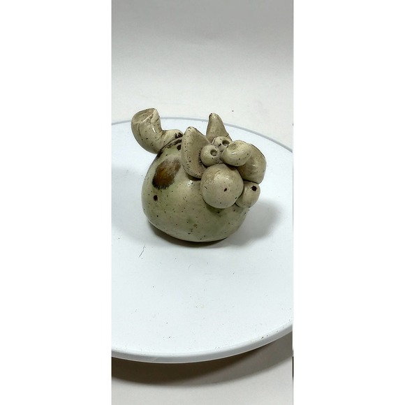 Vintage Cat Kitten Clay Anthropomorphic Figure Folkies (b9) - Picture 2 of 6